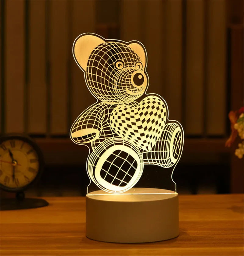 Luminárias de Mesa Led Criativas Diversas Coisas USB Warm White Bear 