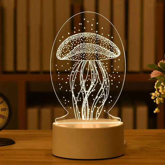 Luminárias de Mesa Led Criativas Diversas Coisas USB Warm White Jellyfish 