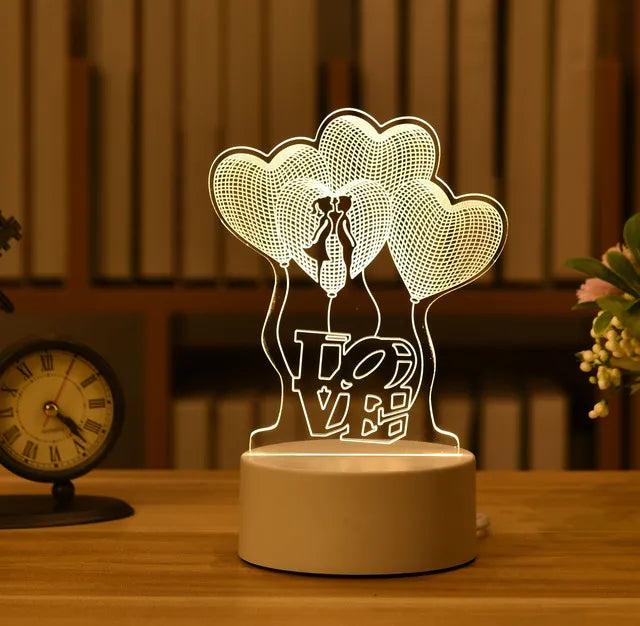 Luminárias de Mesa Led Criativas Diversas Coisas USB Warm White LOVE 